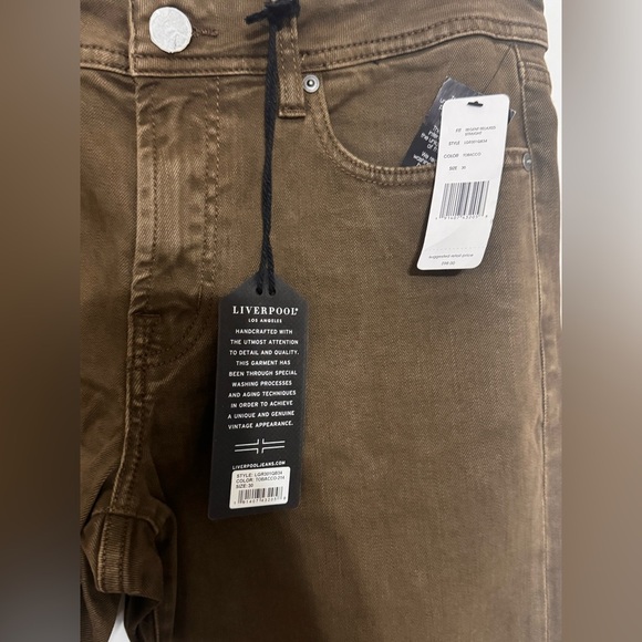 Liverpool Regent Relaxed Straight Colored Denim in Tobacco - Picture 4 of 7